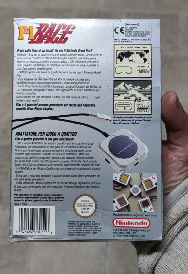 Nintendo Gameboy F1 Race cofanetto Big Box GB PAL ITA gioco videogioco no snes - Immagine 2 di 4
