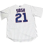 Sammy Sosa Autographed Chicago Cubs MLB Authentic Majestic Jersey - Schwartz