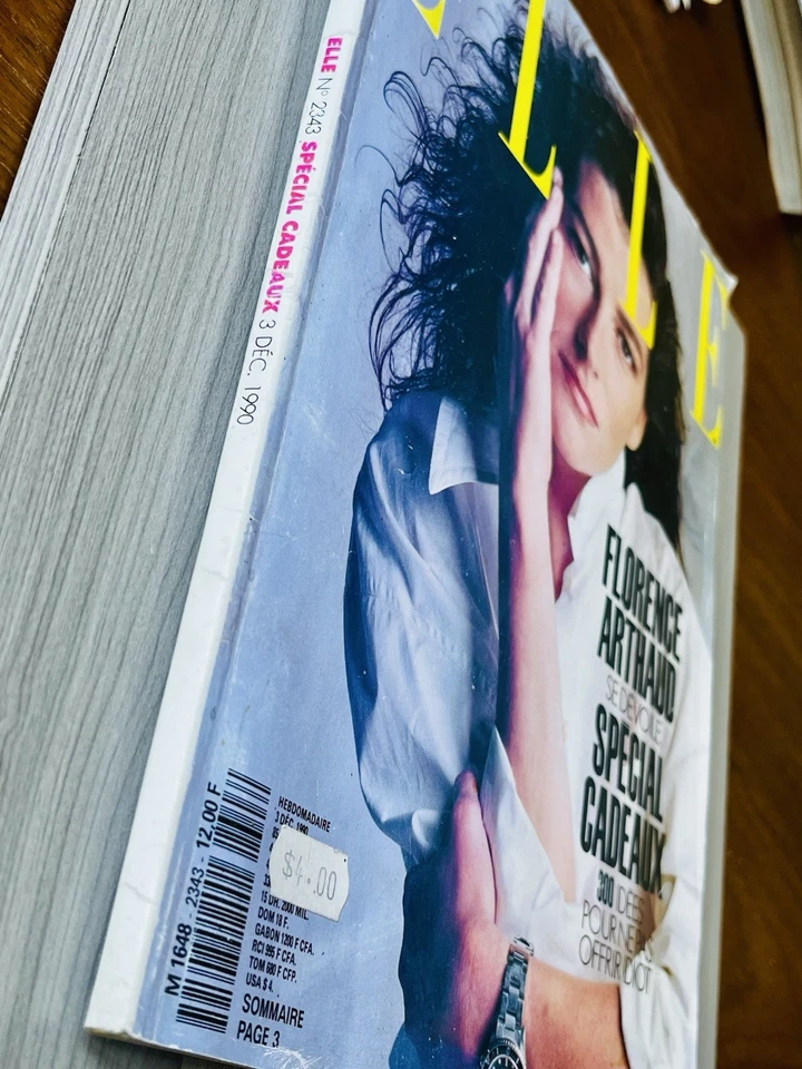 RARE French ELLE DECEMBER 1990 Florence Arthaud YASMIN GHAURI Whitney Houston - Image 4 of 4