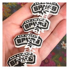 4 Pce SAN ANTONIO Basketball Team Silicone Focal Beads DIY Jewelry Pens NEW