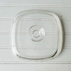 Pyrex A7C Clear Glass Square Lid Vintage