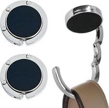 Appendi Borsa Da Tavolo, 2 Pezzi, Gancio Pieghevole Antiscivolo, Colore Nero, Ca