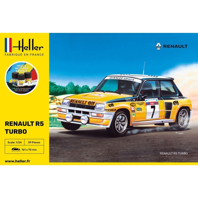 Maquette de voiture Renault R5 Turbo Heller 1/24 pour loisir créatif