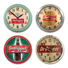 Dr Pepper Fridge Magnets Retro Style Set of 4 Not Working Clocks