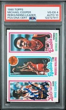 1980 Topps Michael Cooper Signed Rookie Basketball Card Certified PSA 4 DNA 10