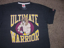 ULTIMATE WARRIOR WWE Homage retro gray made in USA short sleeve shirt men's L