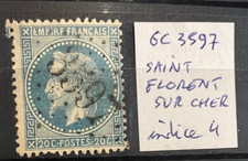 🦬 Timbre classique N°29 - 20 c Bleu Empire L - Los. GC N°3597 St Florent 🦬
