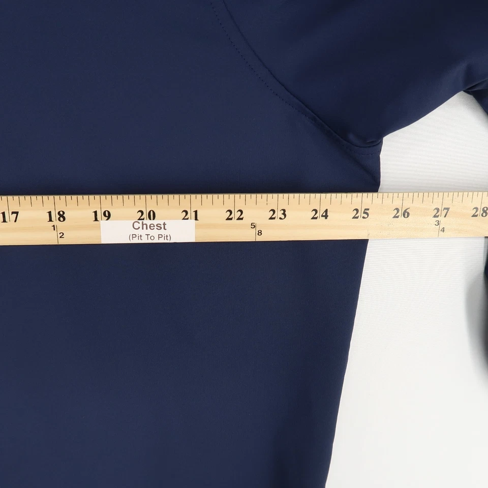 Pullover Peter Millar con cremallera de cuarto para hombre XL azul marino elástico golf logotipo Walleye Foto 4 de 4