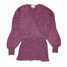 Ganni Marled Ribbed Knit Mini Dress | Pink | Size: Women’s Small (Custom Fit)