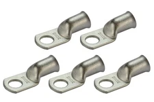 Temco 5 Pack Tinned Copper Welding Battery Cable Ends, Lugs Terminal 3/0 Awg 1/2