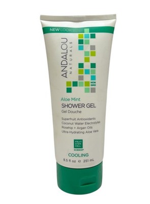 Andalou Naturals ALOE MINT Shower Gel Cooling 8.5oz 251ml, Sealed Made in USA