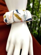 Handmade Scrunchie Keychain Wristlet-Practical  Fashionable-Free Shipping-Leaf
