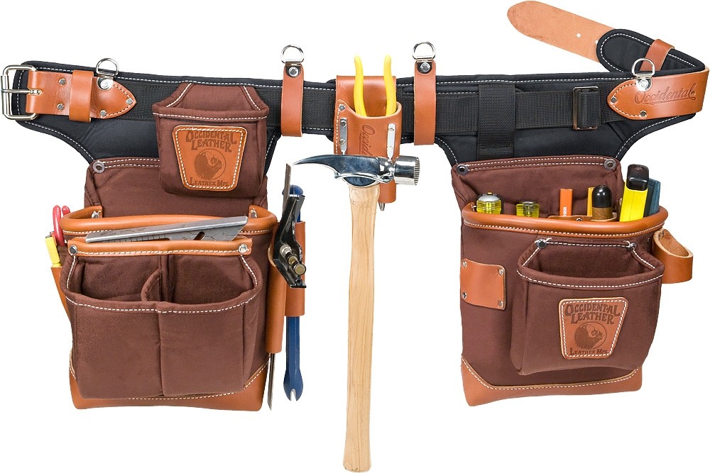 Occidental Leather 9855 Adjust-to-Fit FatLip Tool Belt Set Cafe