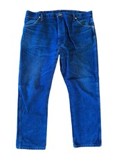 VTG 90's Wrangler 13MWZ Work Jeans 42x30 Cowboy Cut Denim Copper Rivet Western