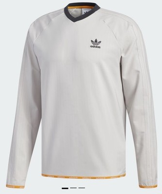 Adidas Pinstripe Crew Chalk Pearl Sweatshirt Mens Medium New In Bag
