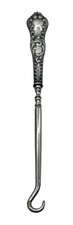 Vintage Sterling Silver Button Hook Scroll Design 5.5" Long
