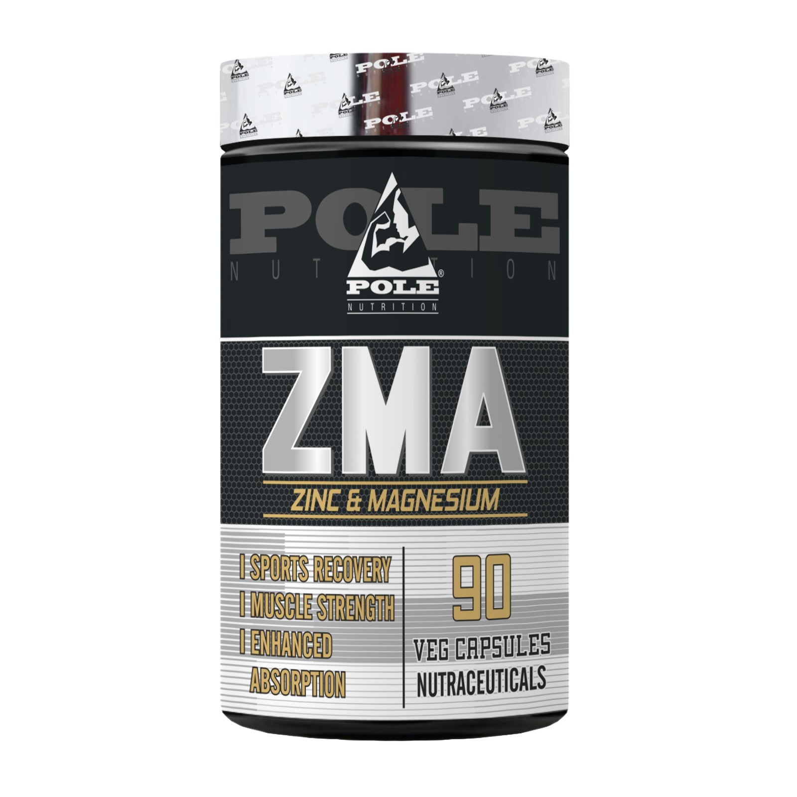 Pole Nutrition ZMA Zinc & Magnesium 90 Veg Capsules