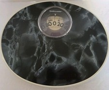 Vintage Health O Meter Model 72 Black Marble Look Bathroom Scale 300lbs Capacity