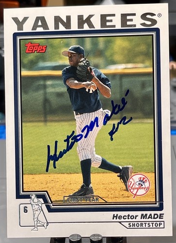 2004 Topps Traded Hector Made #T128 Signed Auto Yankees Unauthenticated