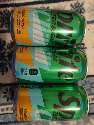   New Limited Sprite Chill MANGO CITRUS ZERO SUGAR Lemon Lime Soda (3 Cans)  