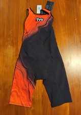 TYR Venzo Open Back Volcanyx Tech Suit- Red/Orange 639 Women's Size 30