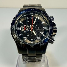 69808 Mens Mach Gala Specialty 48mm Gunmetal Chronograph Black Dial 50M SS Band