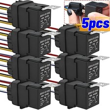5/1PCS 12V 40A 5 Pin Waterproof Automotive Relay w/ Socket Car Truck Boat Marine