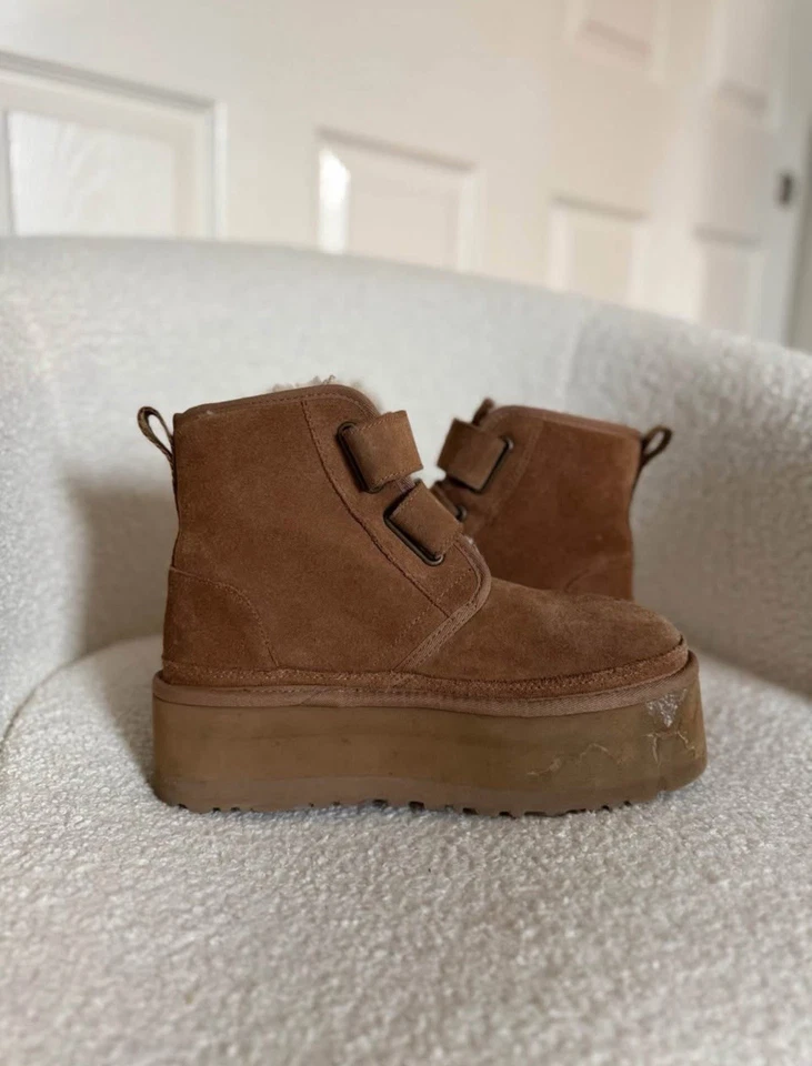 UGG Neumal Platform Boots Chest Nut Women’s Size 7 New - Image 4 of 4