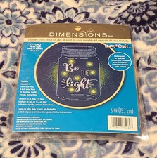 Dimensions Counted Cross Stitch Kit W/Hoop 6" "Be The Light " 14 Count New