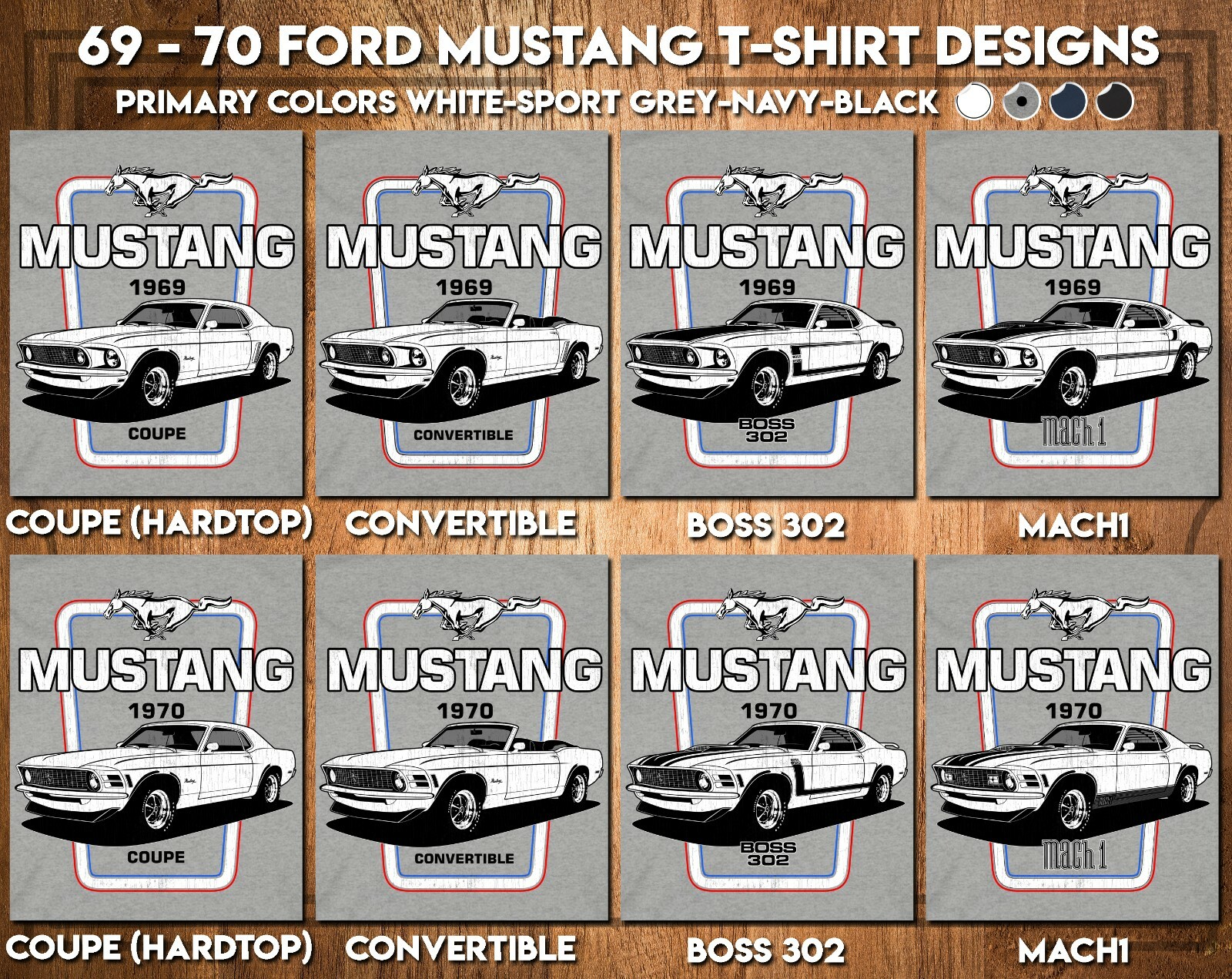 T-shirt, eBay Fastback, Hardtop, Gift Ford Christmas Mustang 65-70 | Tee Convertible