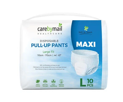 CarebyMail Maxi LARGE Incontinence Pull Up Pants Nappies with High Absorbency