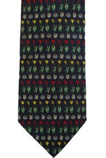 Brooks Brothers Makers All Silk Tie Cottage Floral Flower Garden Made in USA