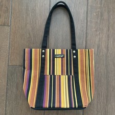 Longaberger Striped Homestead Tote Bag Purse