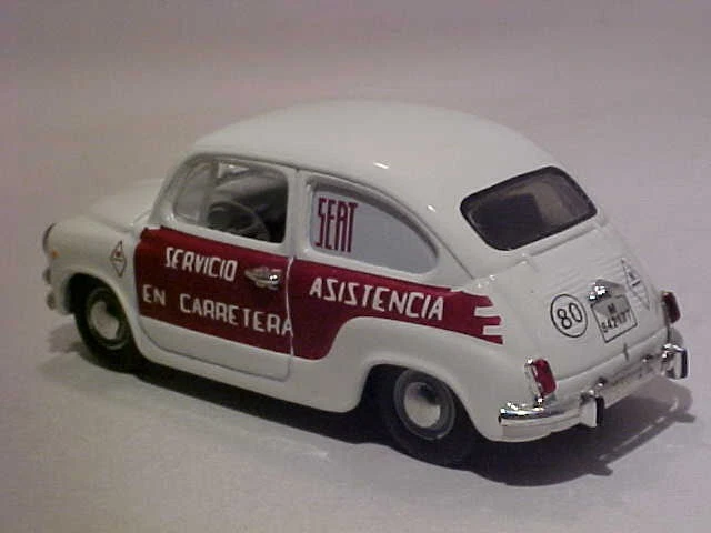 Seat 600E Fiat 500 600 1970 3 pulgadas coche de servicio Solido 1/43 diecast como nuevo suelto Foto 2 de 4