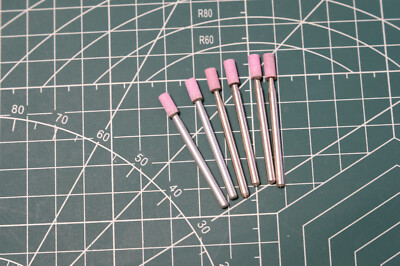 KORUNDSCHLEIFER rosa 4x10 Schaft 3mm *Set 6 Stück*