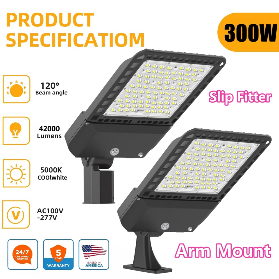 Lote de luces LED de estacionamiento 200W 300W módulo poste de calle accesorio caja de zapatos luz de área Foto 2 de 4