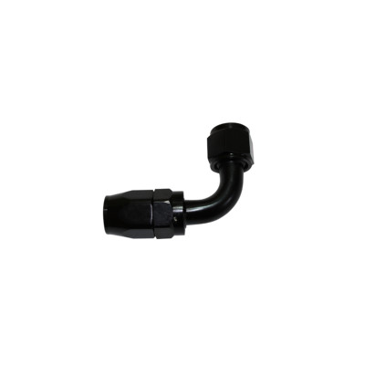  -10 AN Black 90 Degree Swivel Full Flow Fitting Fuel Line Hose Oil 10AN AN10 5/