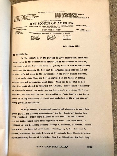 SCOUTING WITH GENERAL FUNSTON by Everett T Tomlinson 1917 Boy Scout Edition - Foto 7 di 14