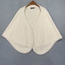 Vintage Brimwick Cape Shawl Women's One Size Beige Knit Made In USA Open Layer