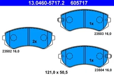 ATE 13.0460-5717.2 BRAKE PAD SET, DISC BRAKE FRONT AXLE FOR NISSAN