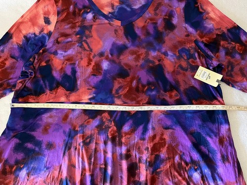 Women’s Terra & Sky Long Sleeve Swing Dress Sunset Plume Size 4X - 第 3/6 張圖片