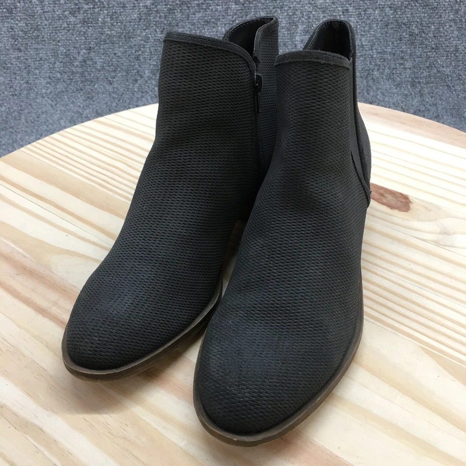 Kensie Botas Mujer 9 M Gerona Botines Gris Cuero Cremallera Lateral Tacones Bloque Foto 3 de 4