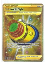 Telescopic Sight 203/185 Gold Secret Rare Pokémon Card 2020 Vivid Voltage Set NM