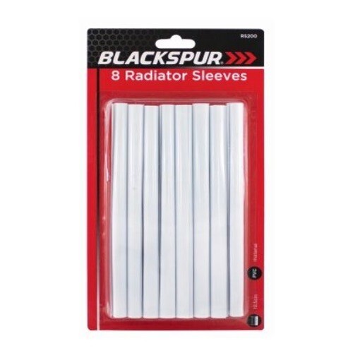 8 White Radiator Pipe Covers Sleeves Shroud Snap Around Pipe 15mm x19