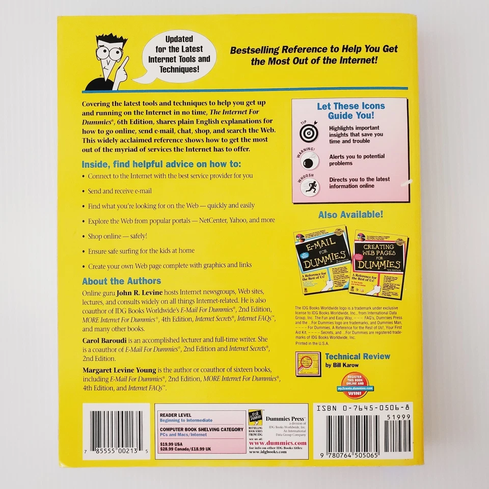 The Internet For Dummies 6th Edition Paperback Book Guide Computer Tip Reference - Image 2 of 4