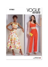 Vogue Patterns V1961 Misses Top Skirt Pants Sewing Pattern Sizes 14-22
