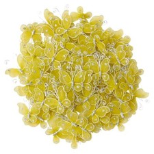 Bulk Yellow Sage Green Nylon Artificial Butterflies 200 Pieces