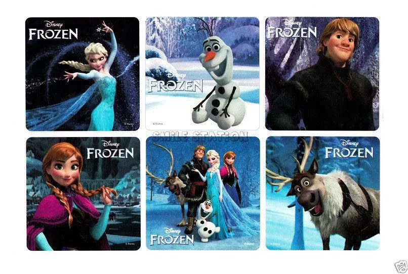 12 Disney Frozen Movie Anna Olaf Elsa Kid Bday Stickers Party Goody Bag  Favor