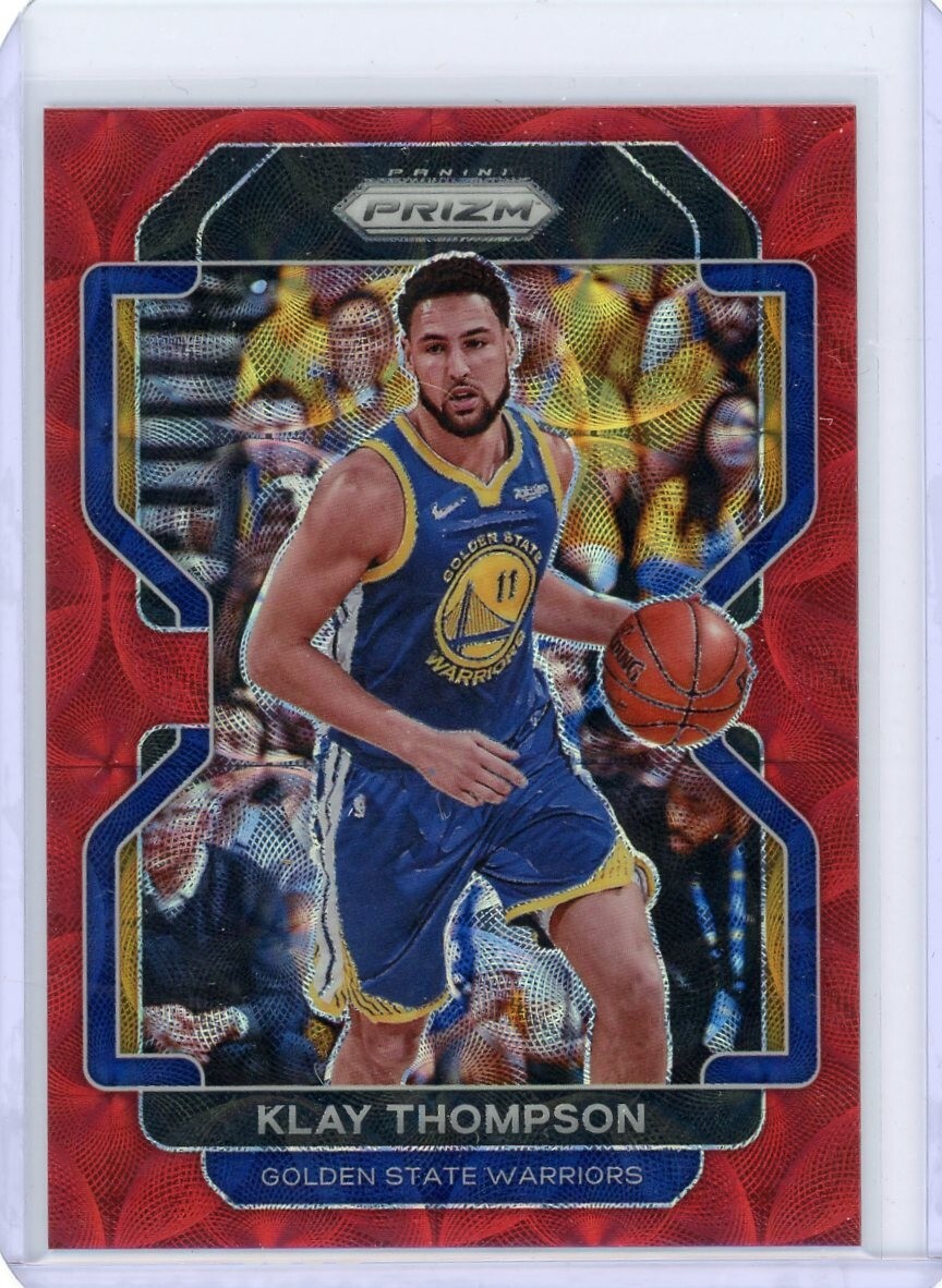 2021-22 Panini Prizm Choice Klay Thompson Red Prizm /88 Card #87