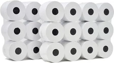 2 1/4" x 130 FT, 1-PLY PAPER, ADDING MACHINE CALCULATOR REGISTER ROLLS, 24/PACK
